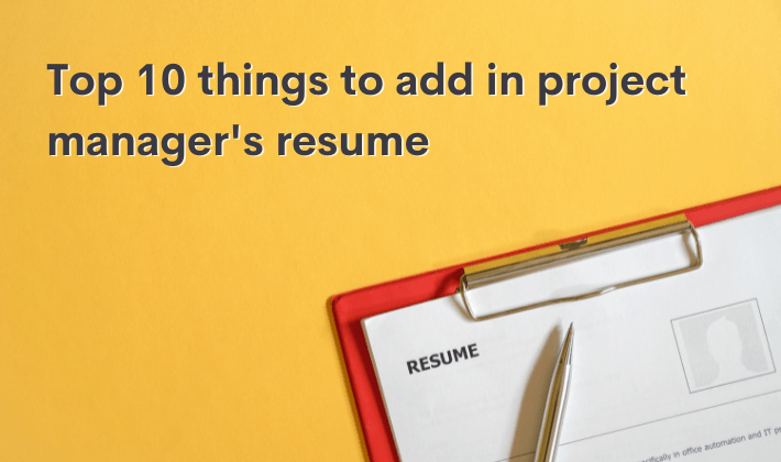 project manager's resume qualities